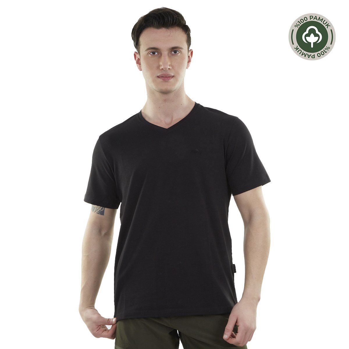 Alpinist Vortex Erkek T-Shirt Siyah