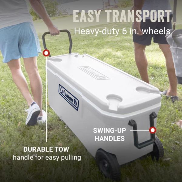 Coleman Xtreme Wheeled 100 QT Tekerlekli Soğutucu Marine Buzluk 94.6 Lt