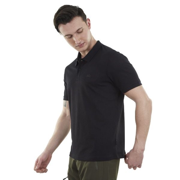 Alpinist Edge Erkek Polo T-Shirt Siyah