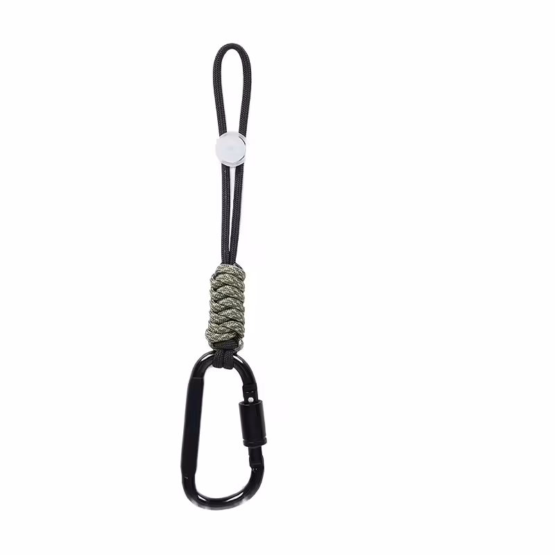 Ergan Outdoor Paracord & Karabinalı Anahtarlık - Siyah