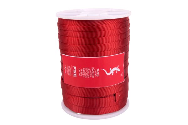 Roca Fixe Flat Tape 25,0 mm. Perlon Bant 100 m. high risk red