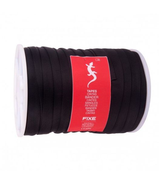 Roca Fixe Tubular Tape 25,0 mm. Perlon Bant 100 m. Black