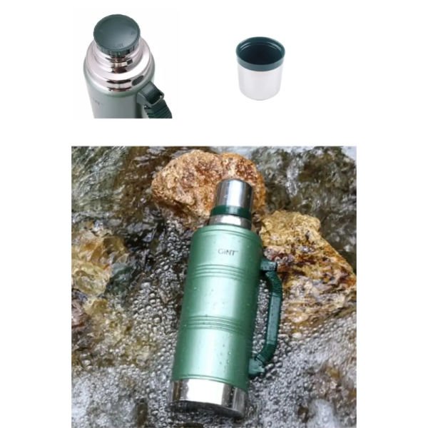 Gint Vakumlu Avcı Kamp Termosu Yeşil 2.2 Litre
