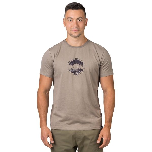 Hannah Ramone Baskılı Erkek T-Shirt Timber Wolf
