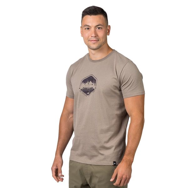 Hannah Ramone Baskılı Erkek T-Shirt Timber Wolf