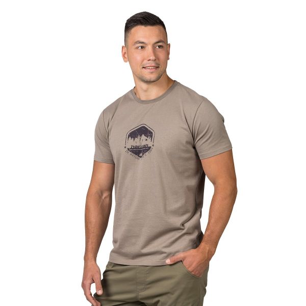 Hannah Ramone Baskılı Erkek T-Shirt Timber Wolf
