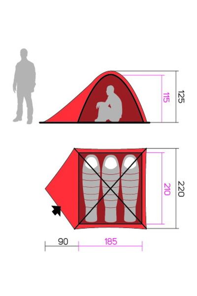 Hannah Tycoon 3 Kişilik Comfort Çadır