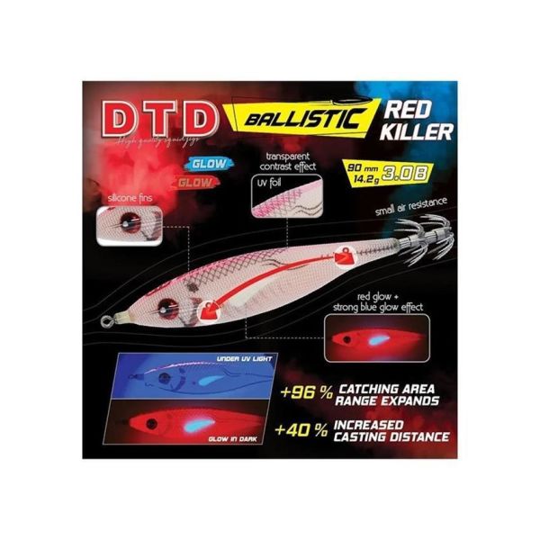 DTD Ballistic Red Killer 3.0B 90 mm 14.5 gr Kalamar Zokası