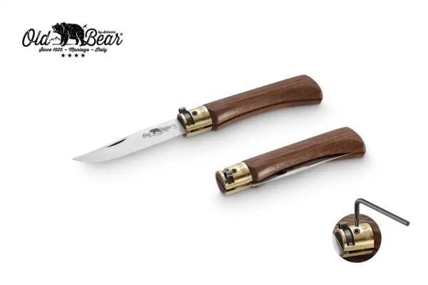 Antonini Old Bear 9cm Ceviz Ağacı Saplı Çakı