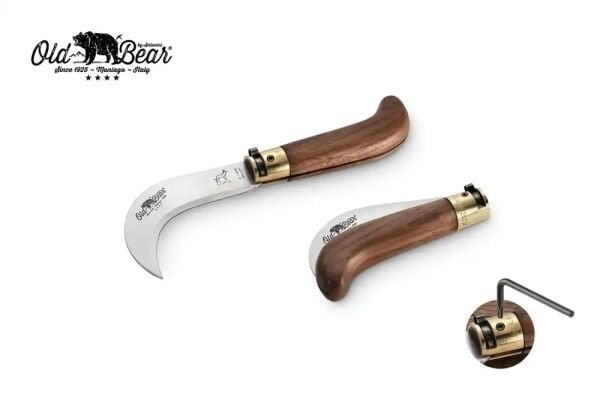 Antonini Old Bear 7,5cm Ceviz Ağacı Saplı Budama Çakısı