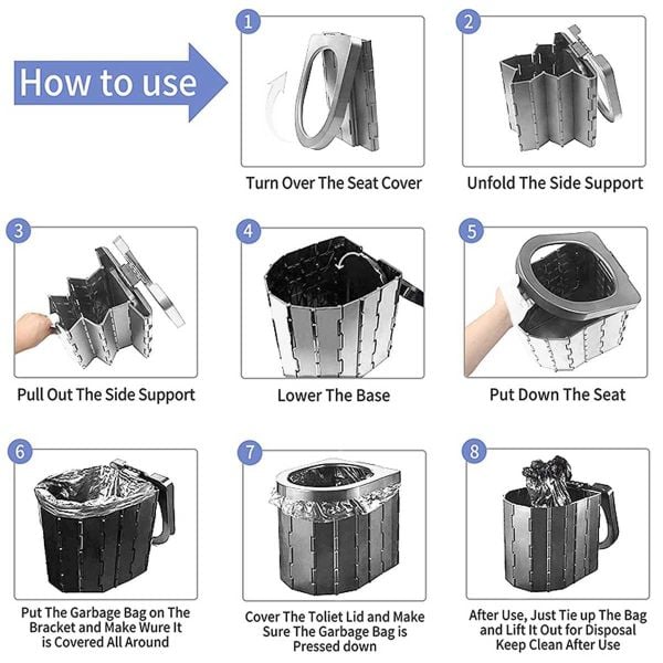 Madfox Bi-Pot Katlanır Portatif Kamp Tuvaleti [WC]