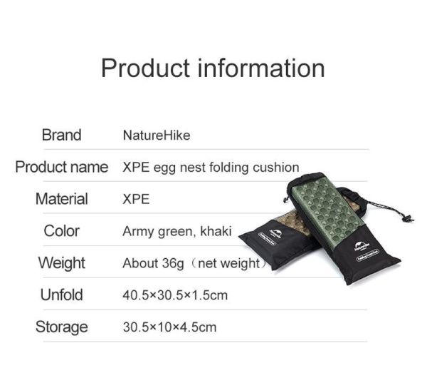 Naturehike XPE Katlanır Oturma Matı [Z Mat]