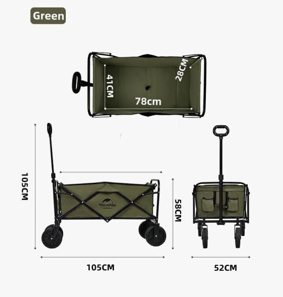 Naturehike Çok Amaçlı Katlanır Taşıma Arabası [Vagon]