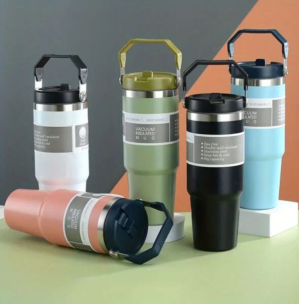 Ergan Outdoor Sıcak/Soğuk Muhafazalı Su Matarası - Pembe