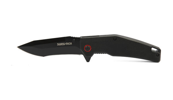 Swiss Tech G10 Folding Knife-Black TiNi