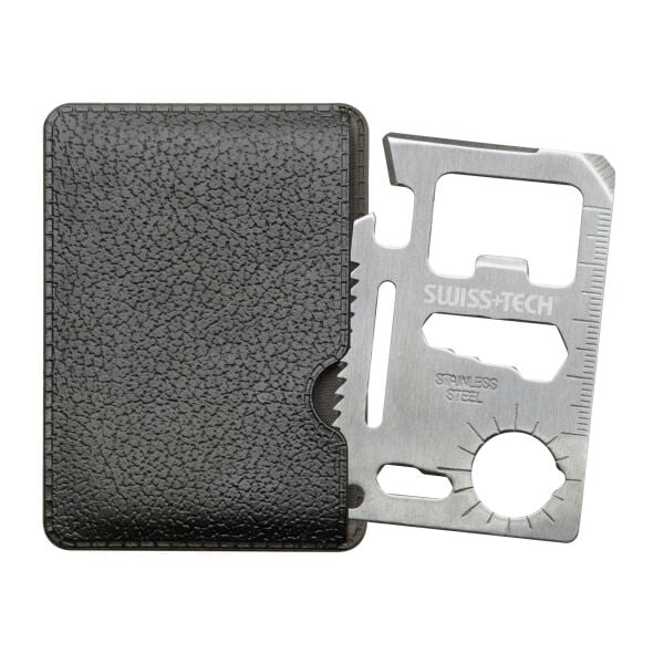 Swiss Tech 15-IN-1 Credit Card Multi-Tool Stainless Steel