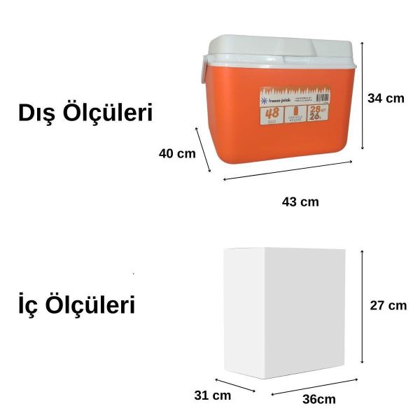 Freeze Peak Adventure 28 QT Soğutucu Buzluk 26 Litre