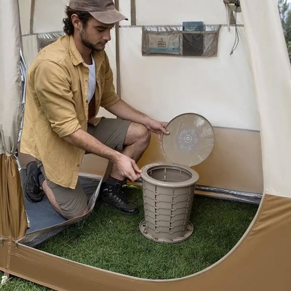 Naturehike WC & Duş & Giyinme Çadırı [ Otomatik Kurulum - İki Odalı ]