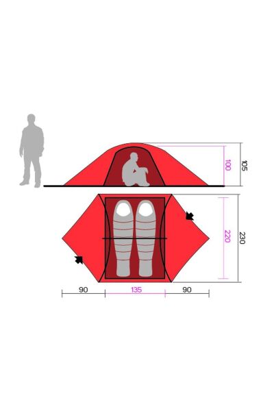 Hannah Eagle 2 Kişilik Ultralight 5 Mevsim Çadır