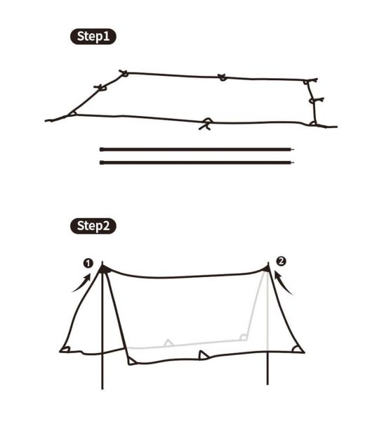 Naturehike Hexagon Glamping 3x4.8 mt Tarp [Güneş ve Rüzgar Koruma Tentesi]