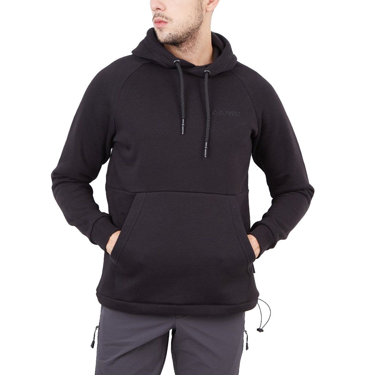 Alpinist Delta Kapüşonlu Sweatshirt - Siyah