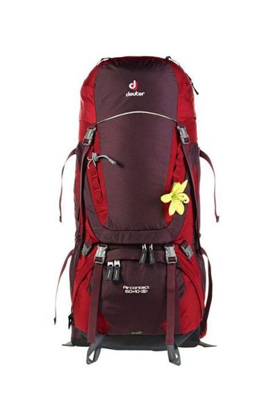 Deuter Aircontact 60 + 10 SL Kadın Sırt Çantası Aubergine-Cranberry