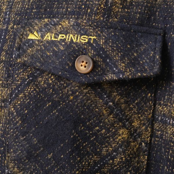 Alpinist Vejan Erkek Ekose Outdoor Gömlek laci-sarı