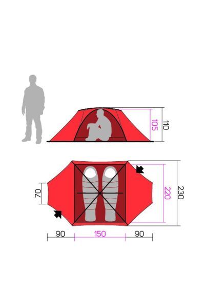 Hannah Covert 2 WS 2 Kişilik 5 Mevsim Çadır