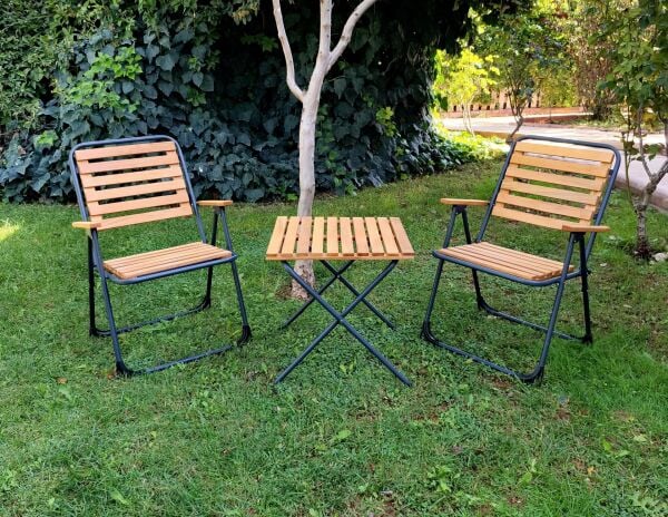 Ergan Outdoor Ahşap Masa Sandalye Takımı