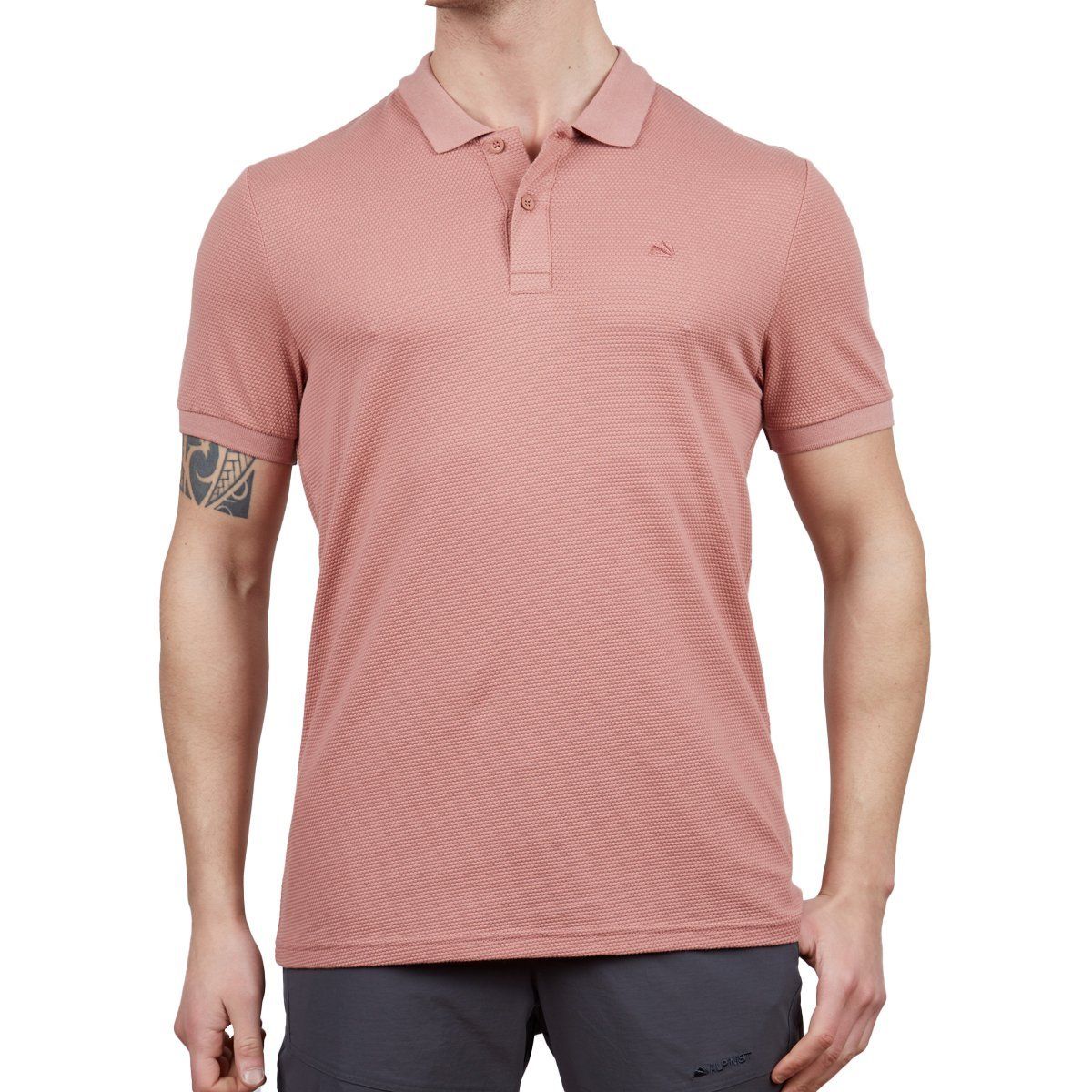 Alpinist Roc Erkek Polo T-Shirt Gül Kurusu