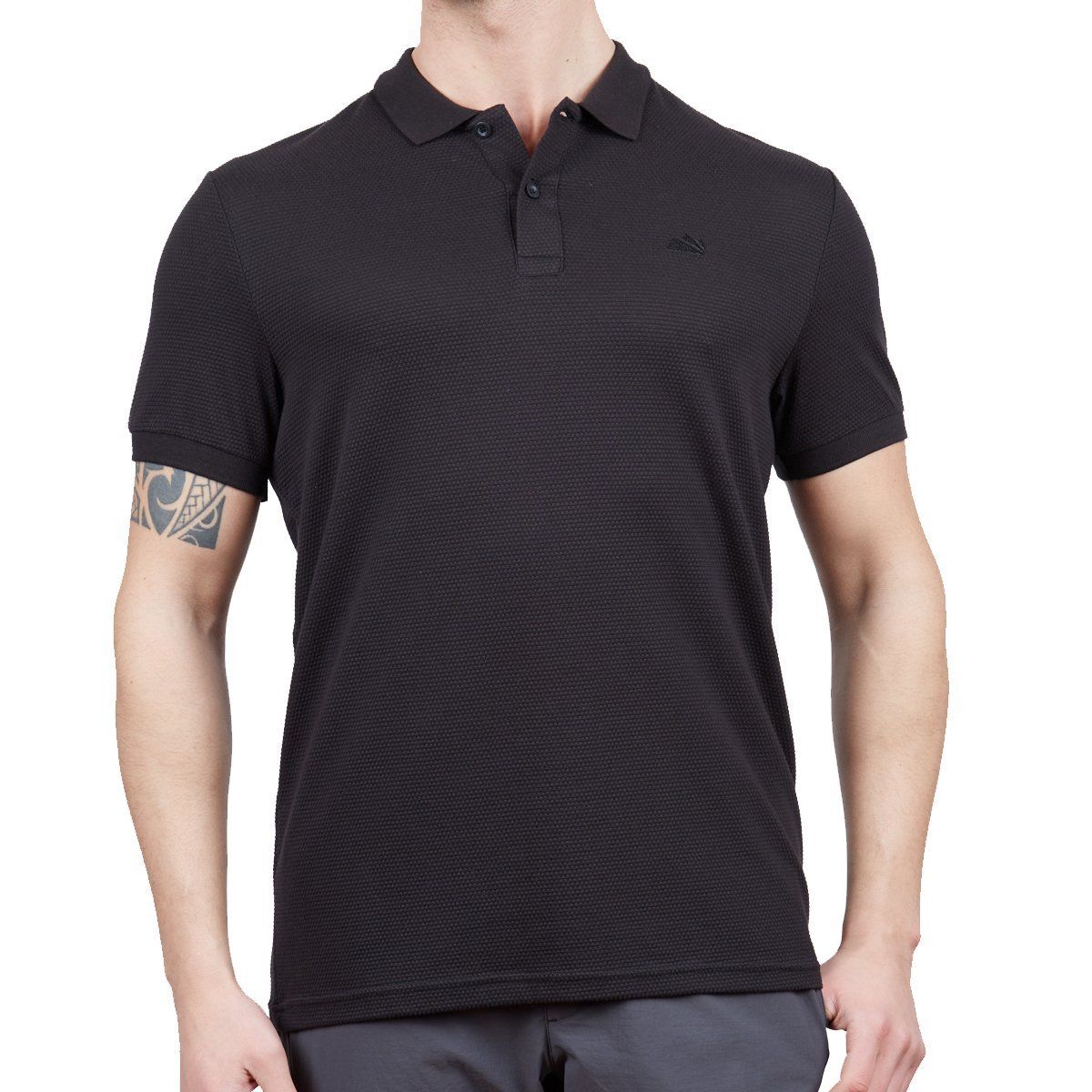 Alpinist Roc Erkek Polo T-Shirt Siyah