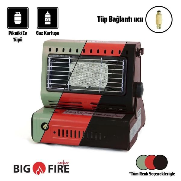 Big Fire Maxi Portatif Kamp Sobası - Haki