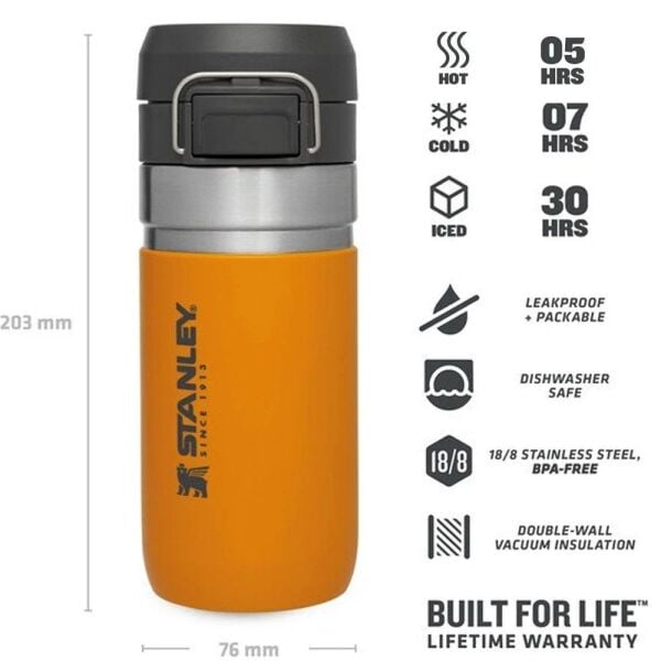 Stanley The Quick Flip Paslanmaz Çelik Termos Bardak 0.47 LT Hardal