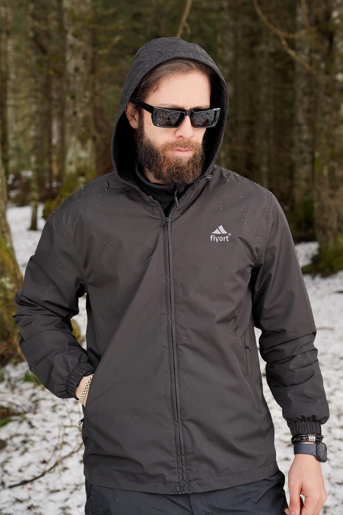 Fiyort Radoy Yağmurluk SİYAH
