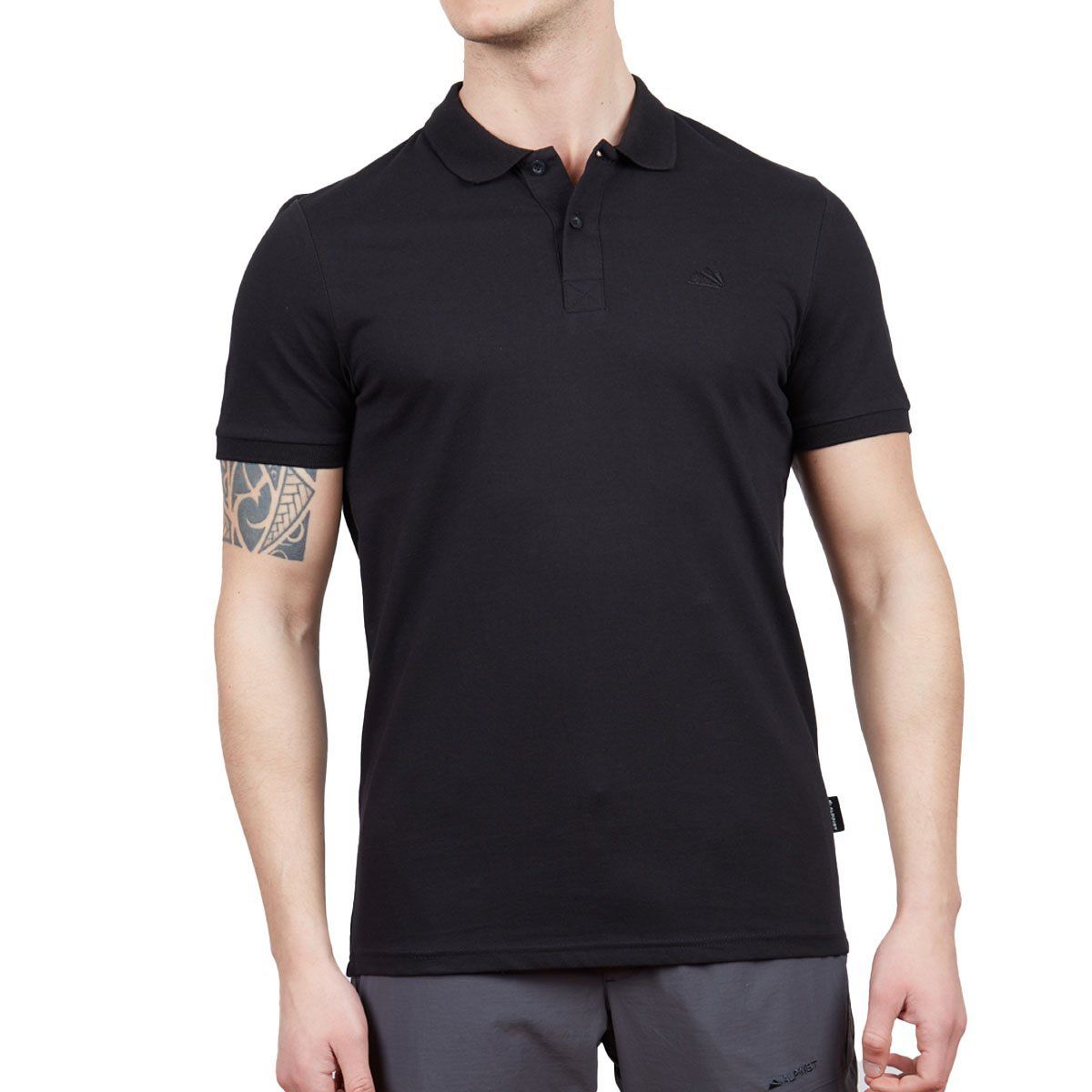 Alpinist Stratus Erkek Polo T-Shirt  Siyah