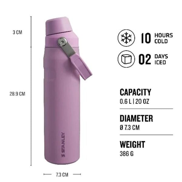 Stanley The Aerolight IceFlow Soğuk Su Termosu 0,60 LT - Lila