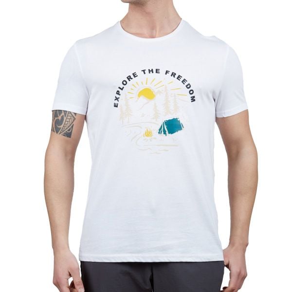 Alpinist Vide Erkek T-Shirt BEYAZ