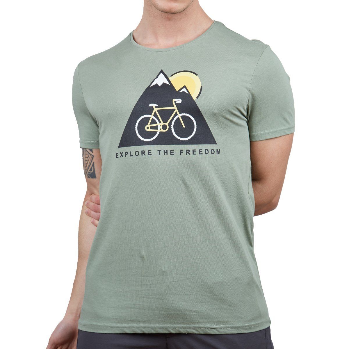 Alpinist Tarius Erkek T-Shirt - Elma Yeşili