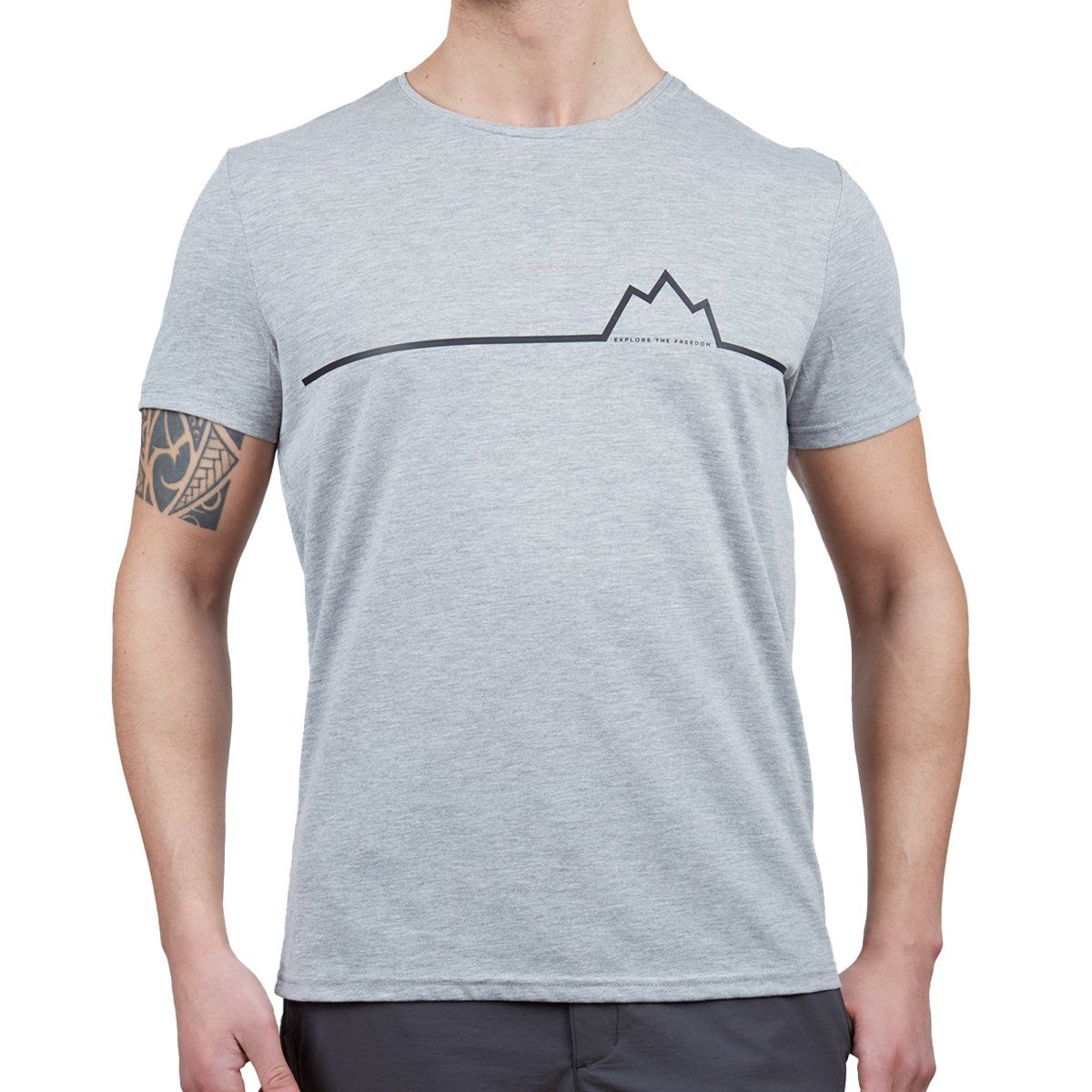 Alpinist Nordic Erkek T-Shirt - Gri