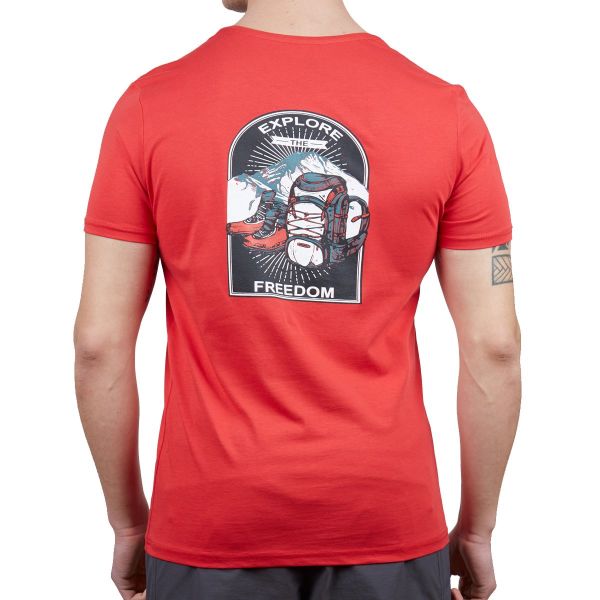 Alpinist Nordic Erkek T-Shirt - Kırmızı