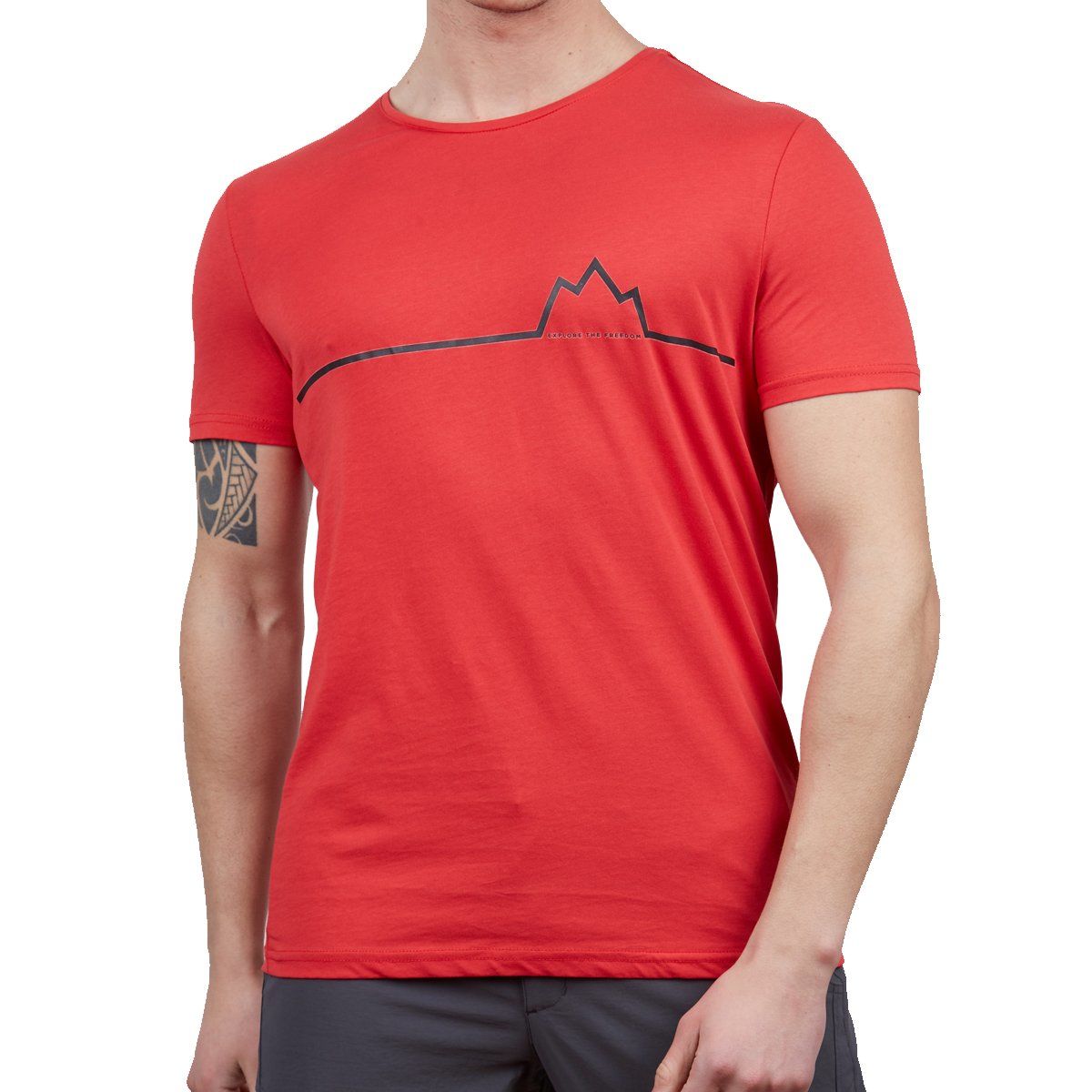 Alpinist Nordic Erkek T-Shirt - Kırmızı