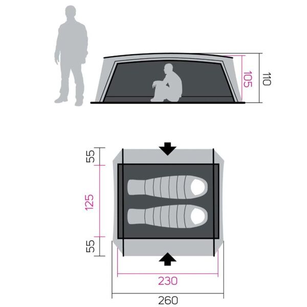 Hannah Haven 2 3 Mevsim 2 Kişilik Kamp Çadırı