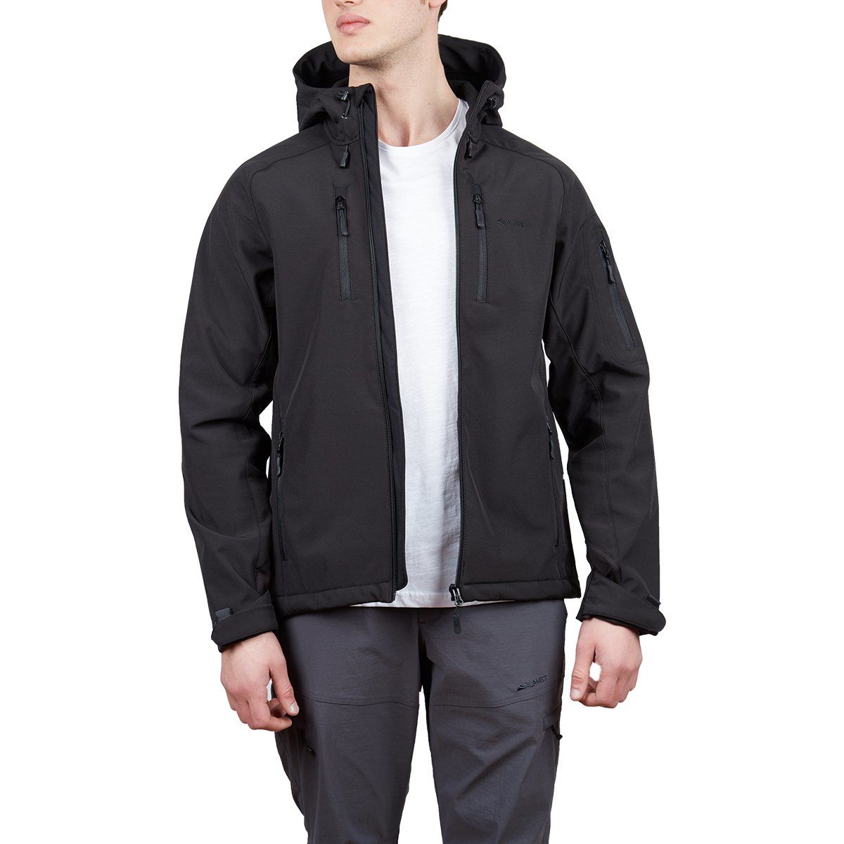 Alpinist Peak Softshell Erkek Outdoor Mont Siyah