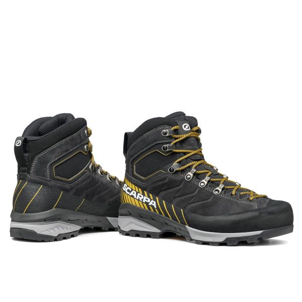 Scarpa Mescalito TRK Gore-Tex Erkek Outdoor Bot Dark Anthracite - Mustard