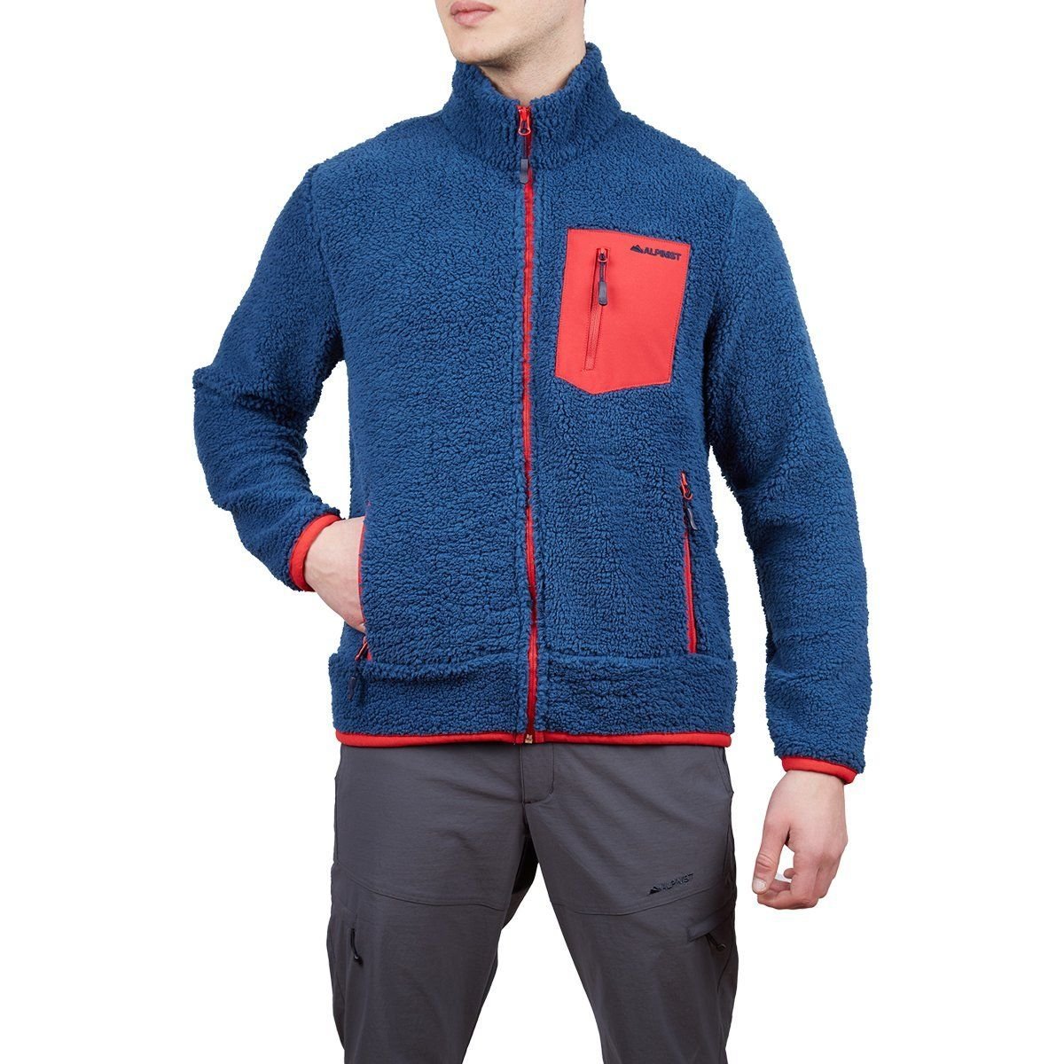 Alpinist Plus Teddy Erkek Polar Mont - lacivert