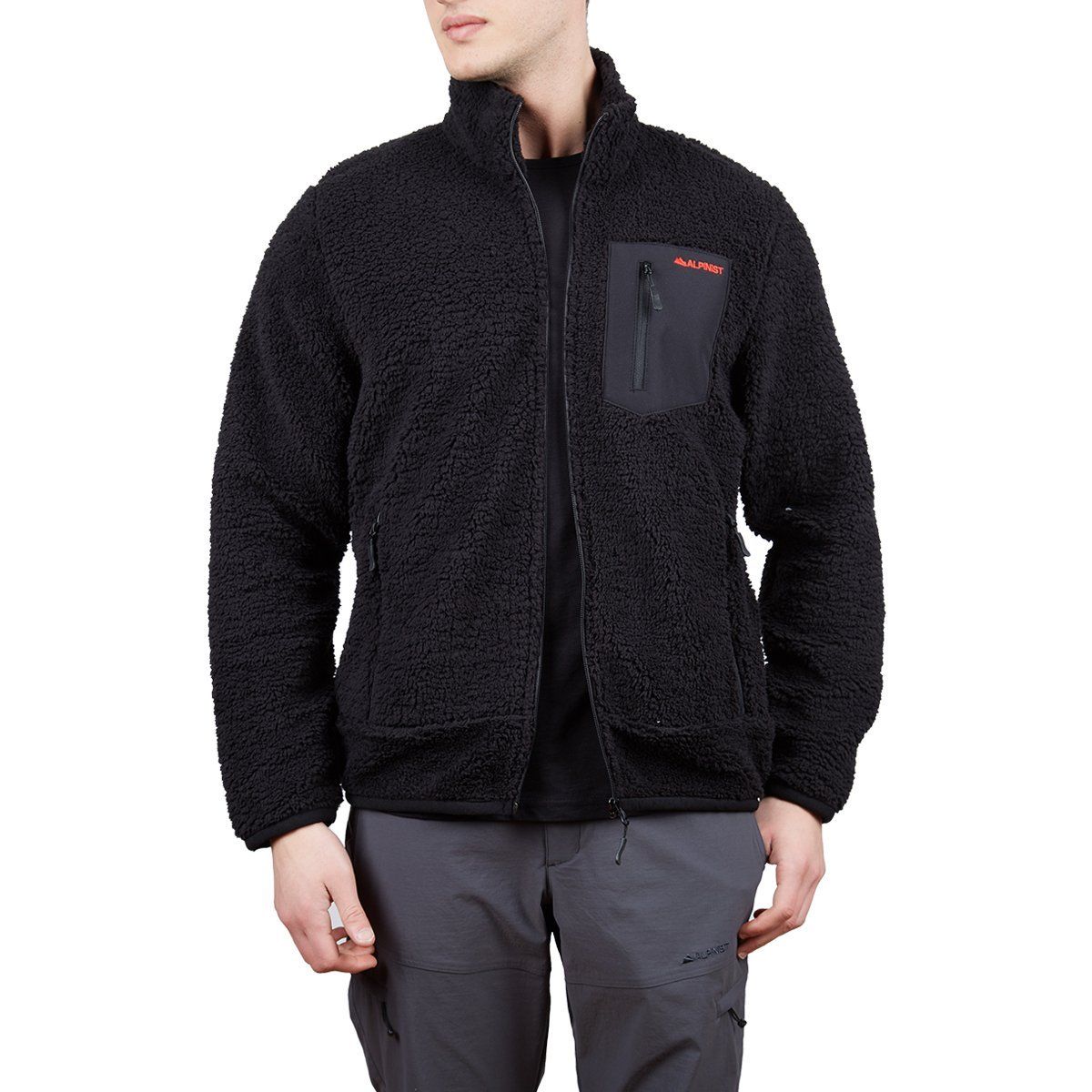 Alpinist Plus Teddy Erkek Polar Mont - siyah