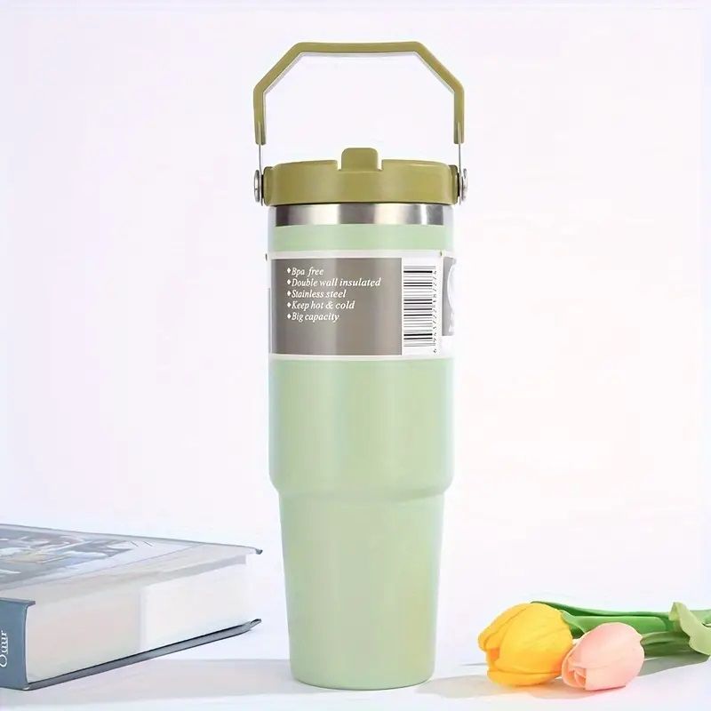 Ergan Outdoor Sıcak/Soğuk Muhafazalı Su Matarası - Açık Yeşil