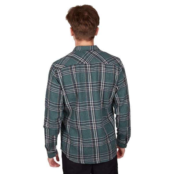 Alpinist Felder Erkek Ekose Outdoor Gömlek - Yeşil Siyah
