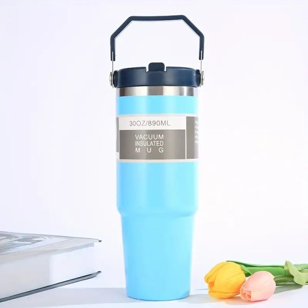 Ergan Outdoor Sıcak/Soğuk Muhafazalı Su Matarası - Açık Mavi