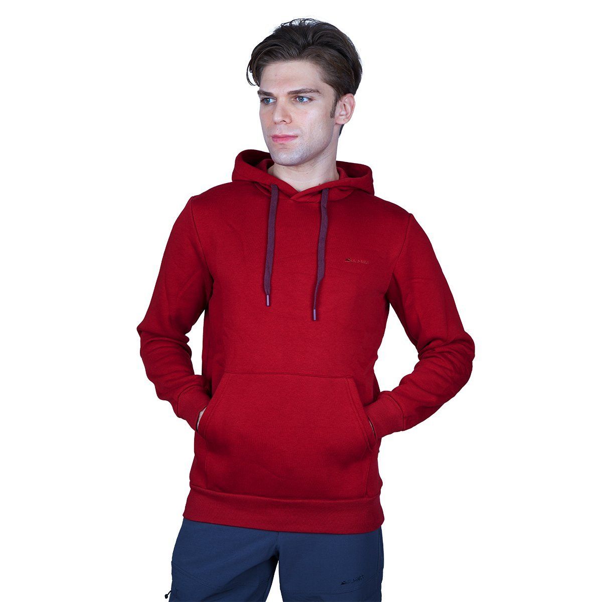 Alpinist Stream Erkek Kapşonlu Sweatshirt Bordo